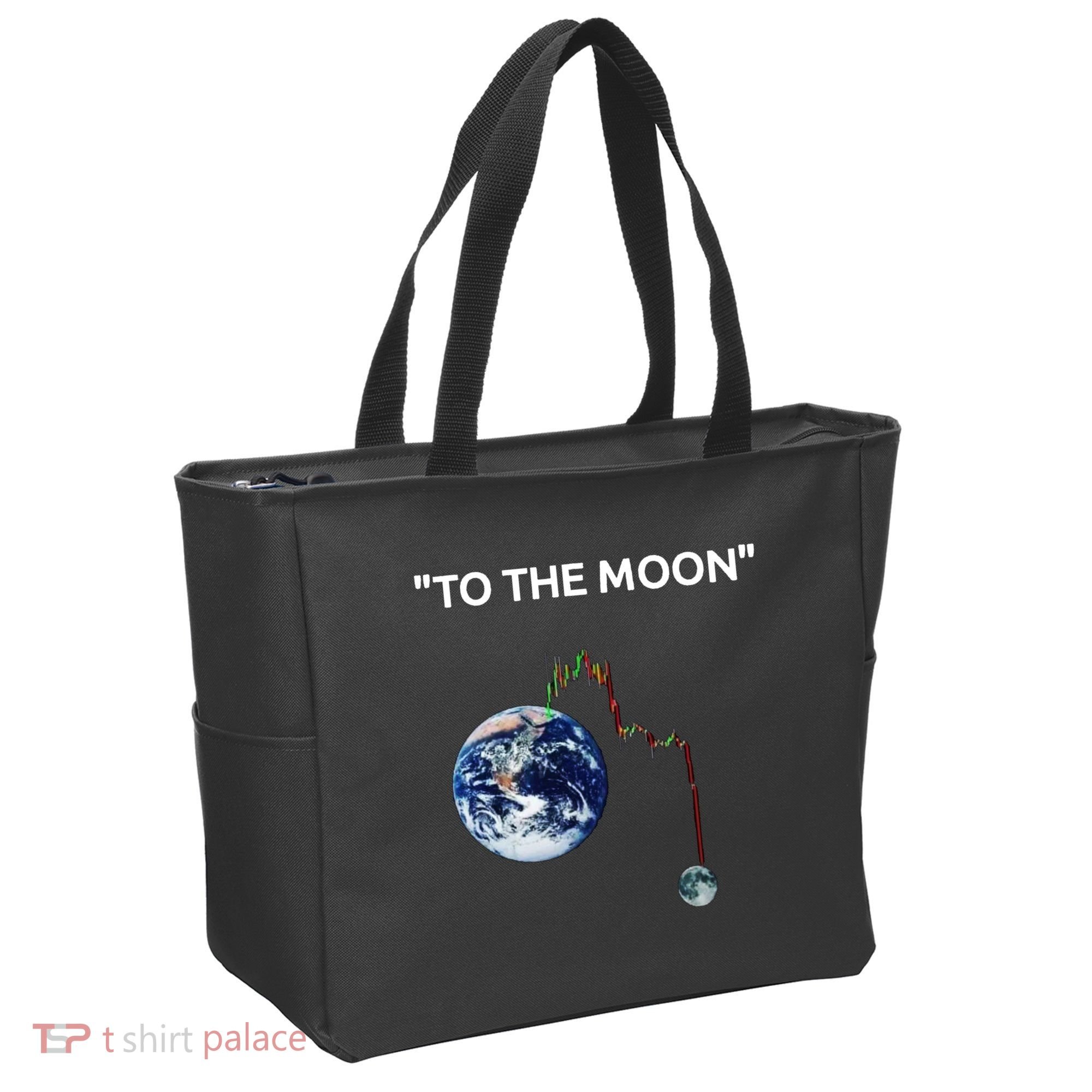 Funny Crypto Going Down To The Moon Tote Bag