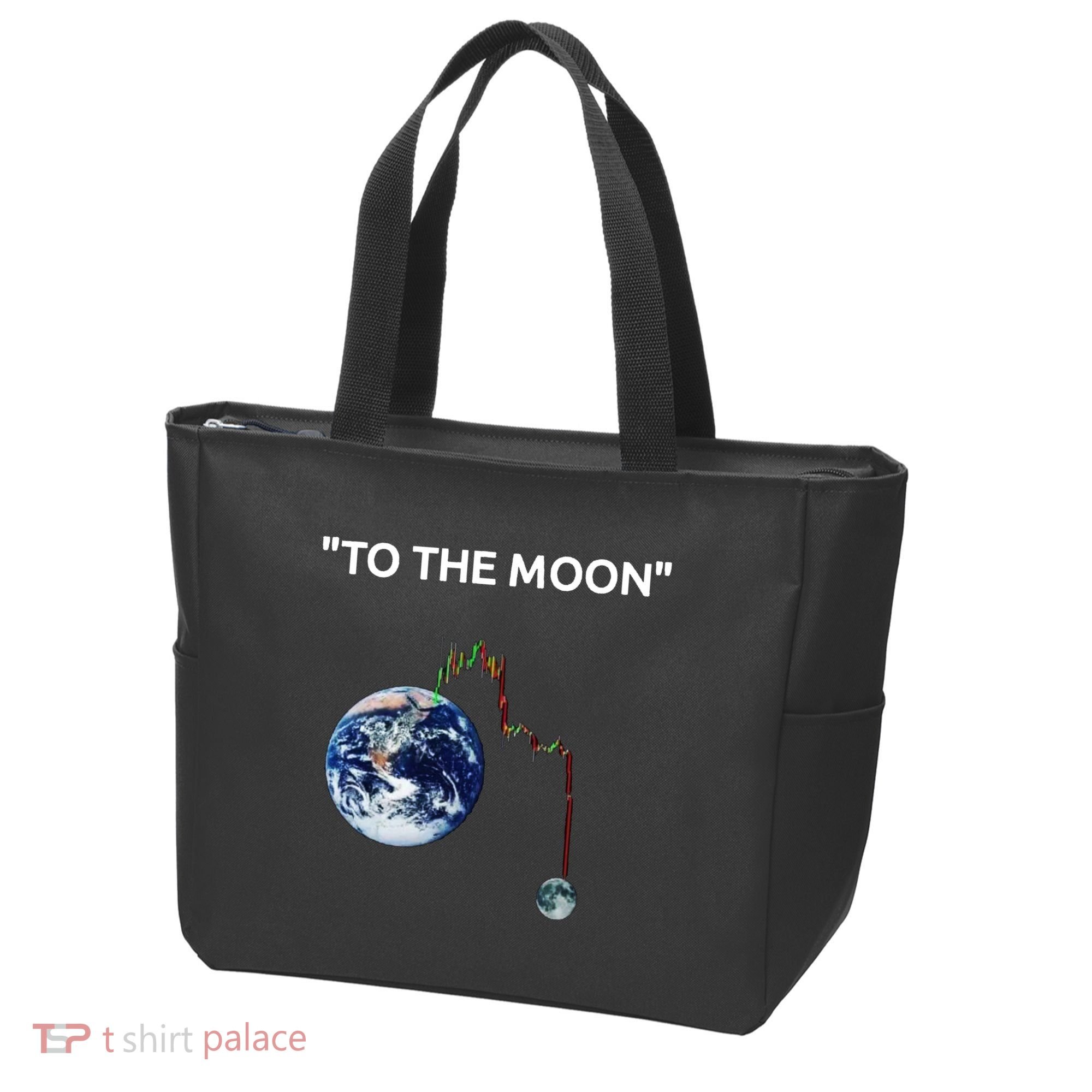 Funny Crypto Going Down To The Moon Tote Bag