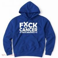 Fuck Cancer Gift White Ribbon Lung Cancer Awareness Hoodie thumb 0