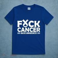 Fuck Cancer Gift White Ribbon Lung Cancer Awareness T-Shirt thumb 5
