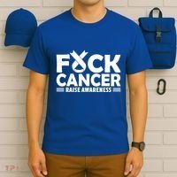 Fuck Cancer Gift White Ribbon Lung Cancer Awareness T-Shirt thumb 6