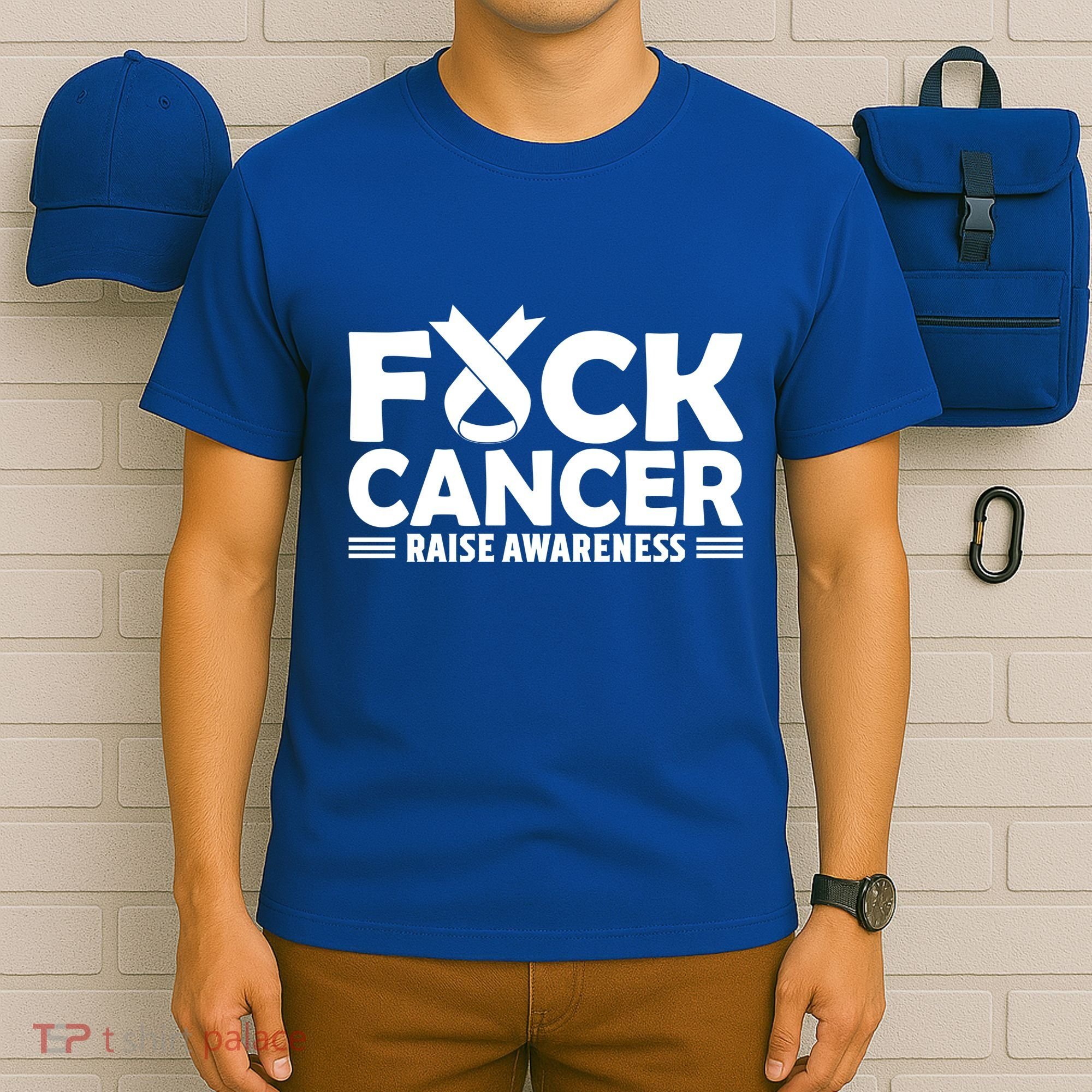 Fuck Cancer Gift White Ribbon Lung Cancer Awareness T-Shirt