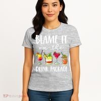 Funny Cruise Gifts Blame It On The Drink Package Women's T-Shirt thumb 4