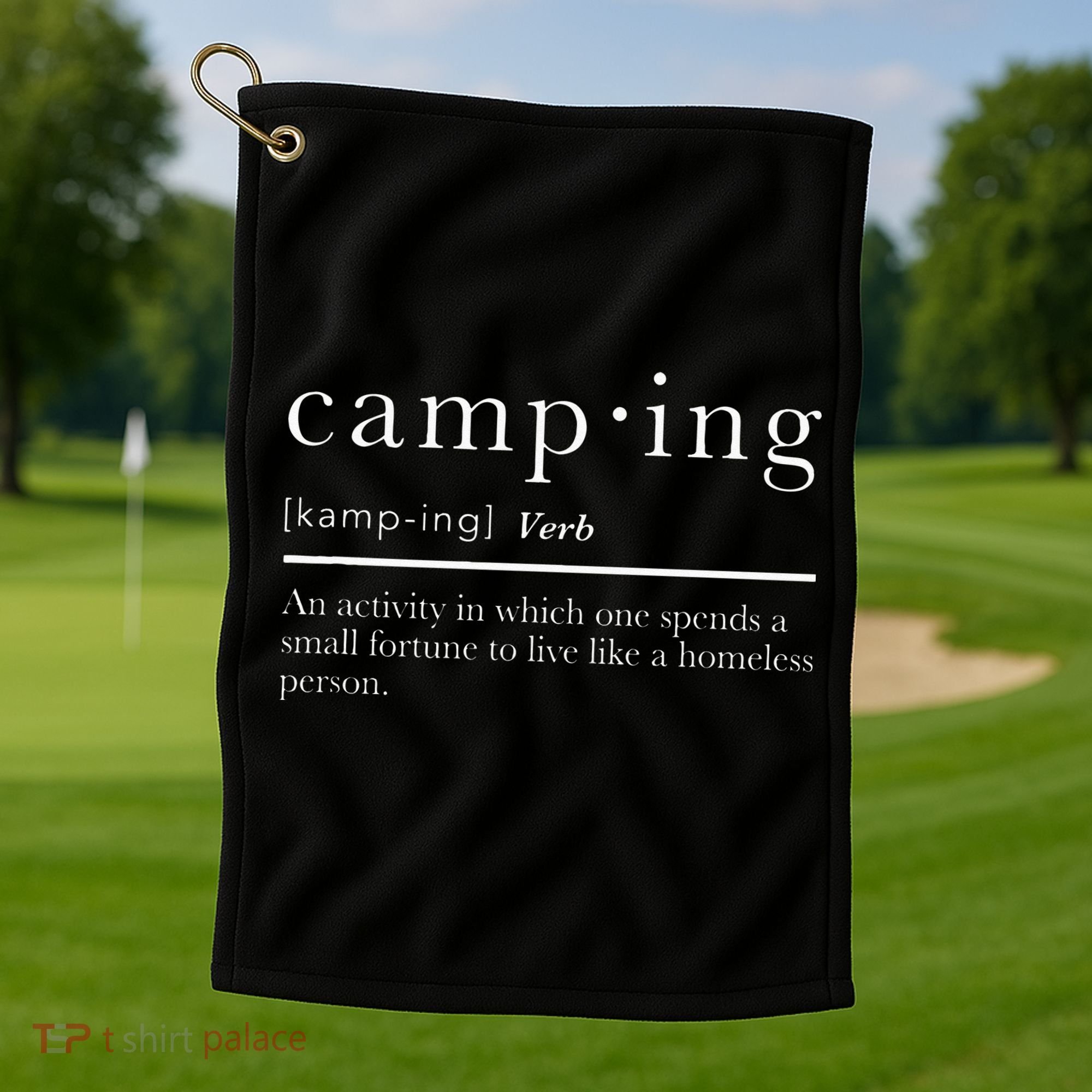 Funny Camping Gifts With Sayings For Campers Camp Definition Golf Towel