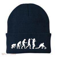 Funny Curling Gift For Men Women Curling Team Stone Player Beanie thumb 0
