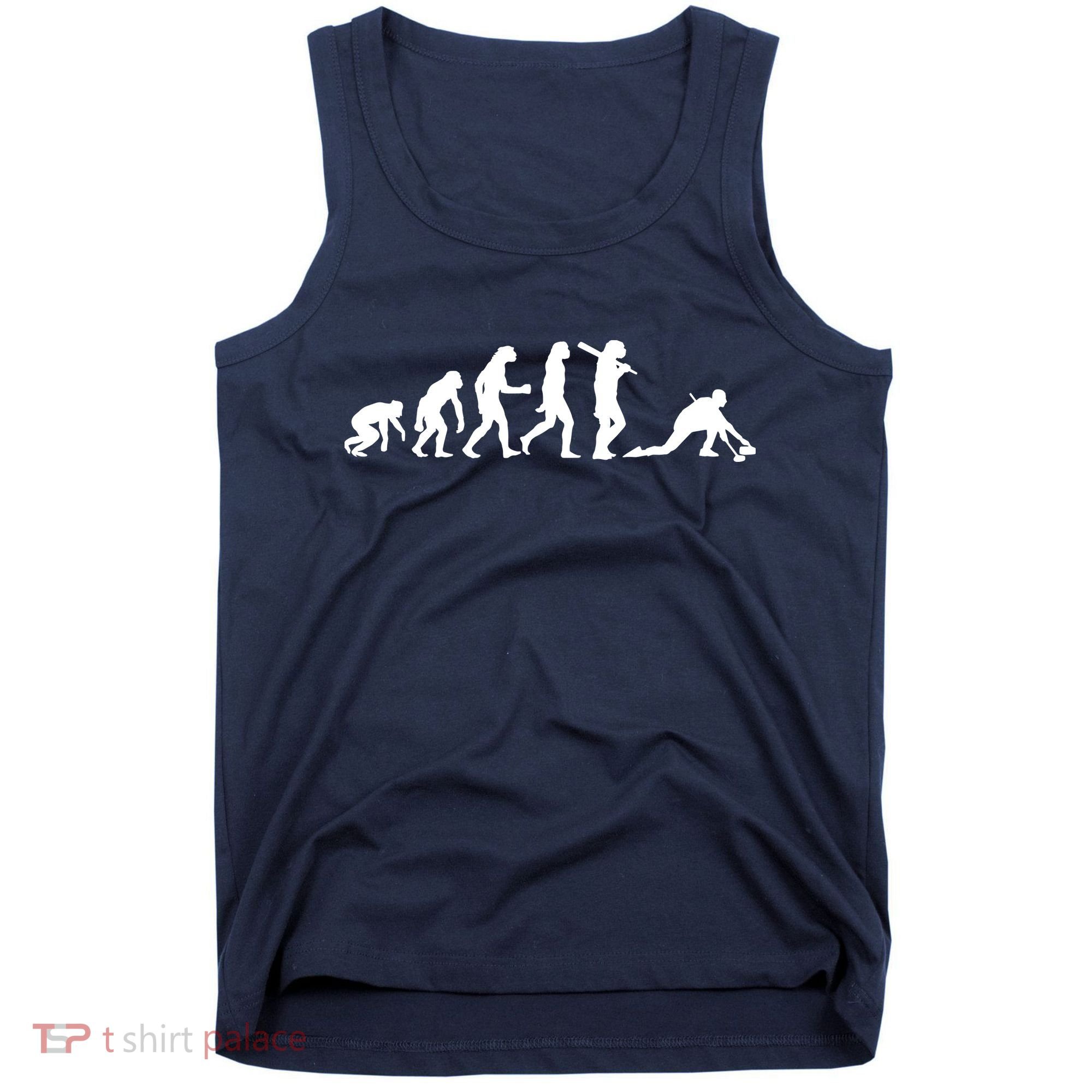 Funny Curling Gift For Men Women Curling Team Stone Player Tank Top