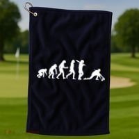 Funny Curling Gift For Men Women Curling Team Stone Player Golf Towel thumb 1