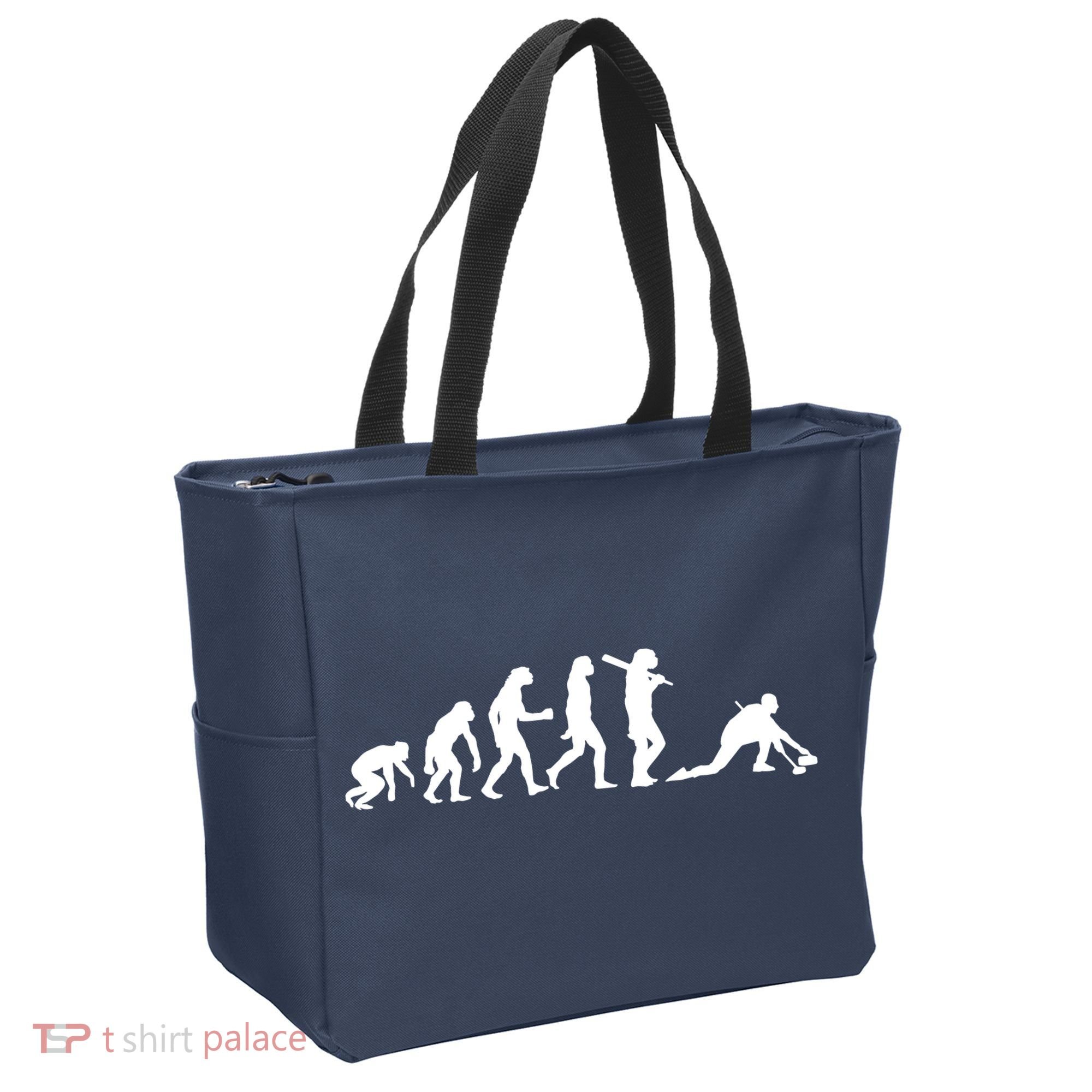 Funny Curling Gift For Men Women Curling Team Stone Player Tote Bag