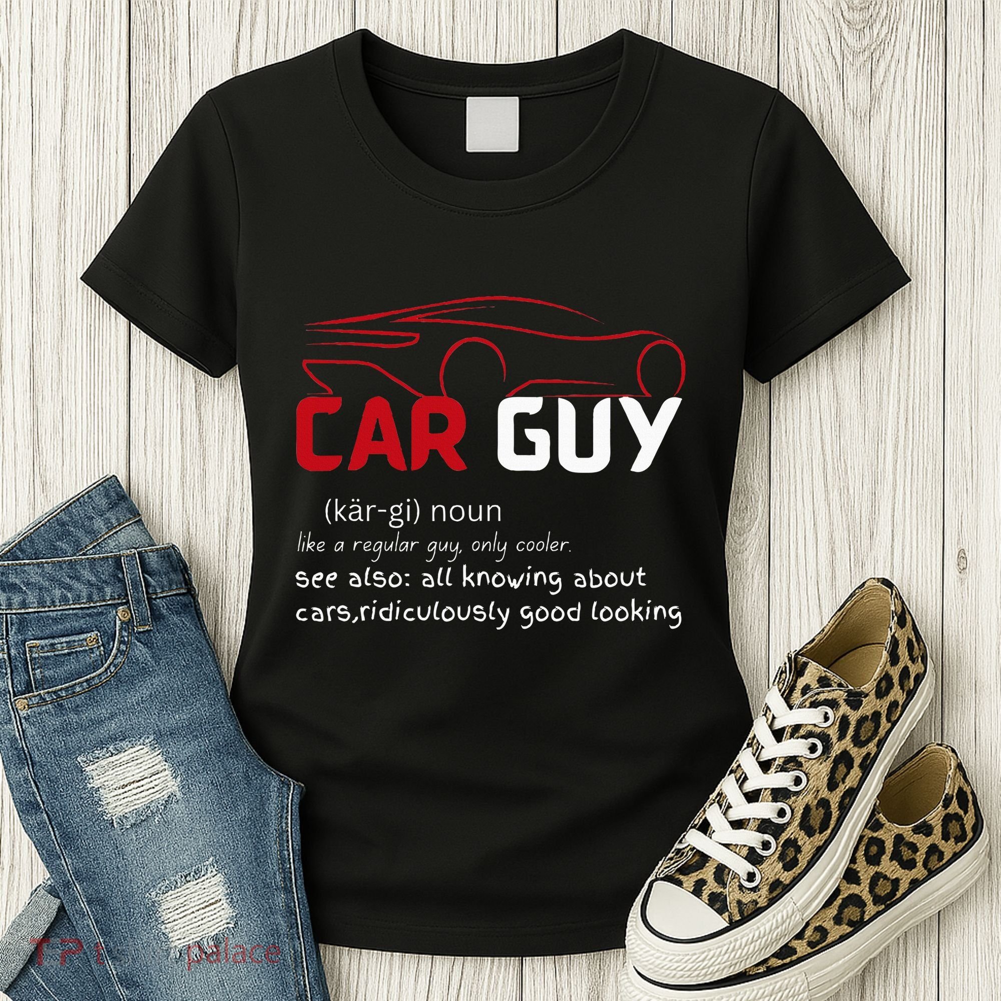Funny Car Guy Definition  Sport Car Lover Car guy Mechanic Women's T-Shirt