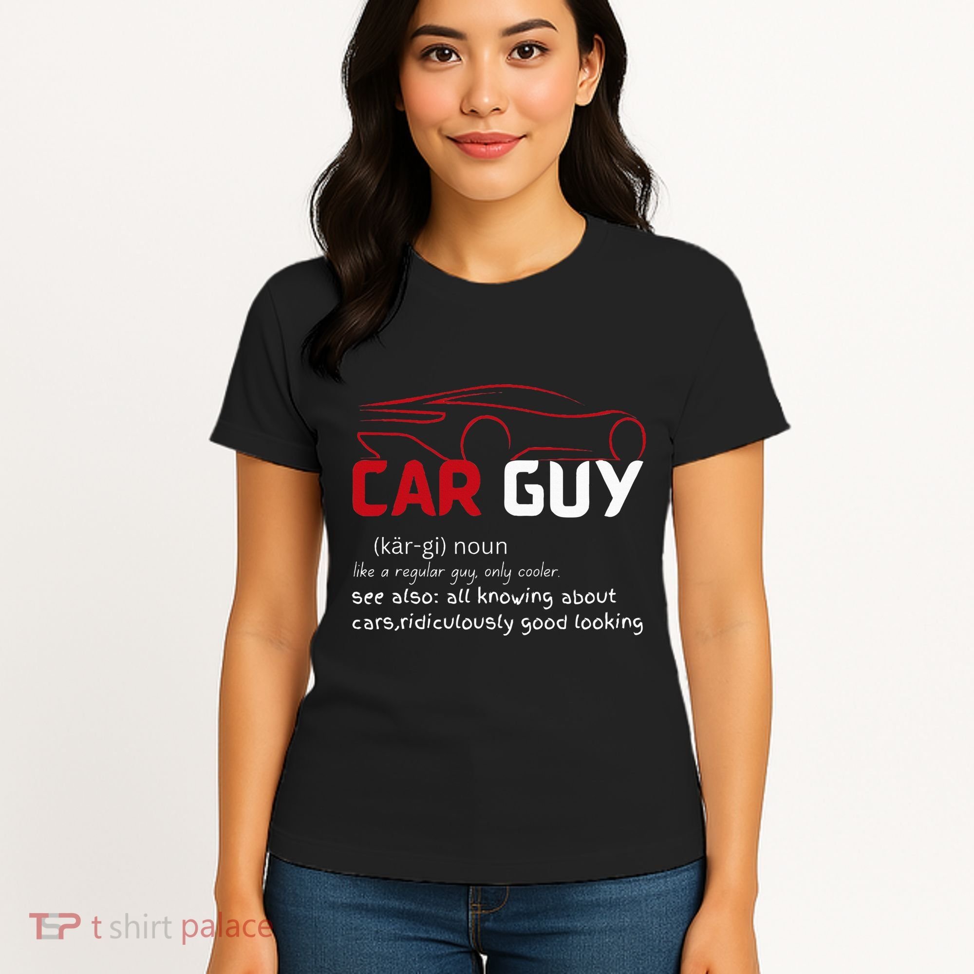 Funny Car Guy Definition  Sport Car Lover Car guy Mechanic Women's T-Shirt