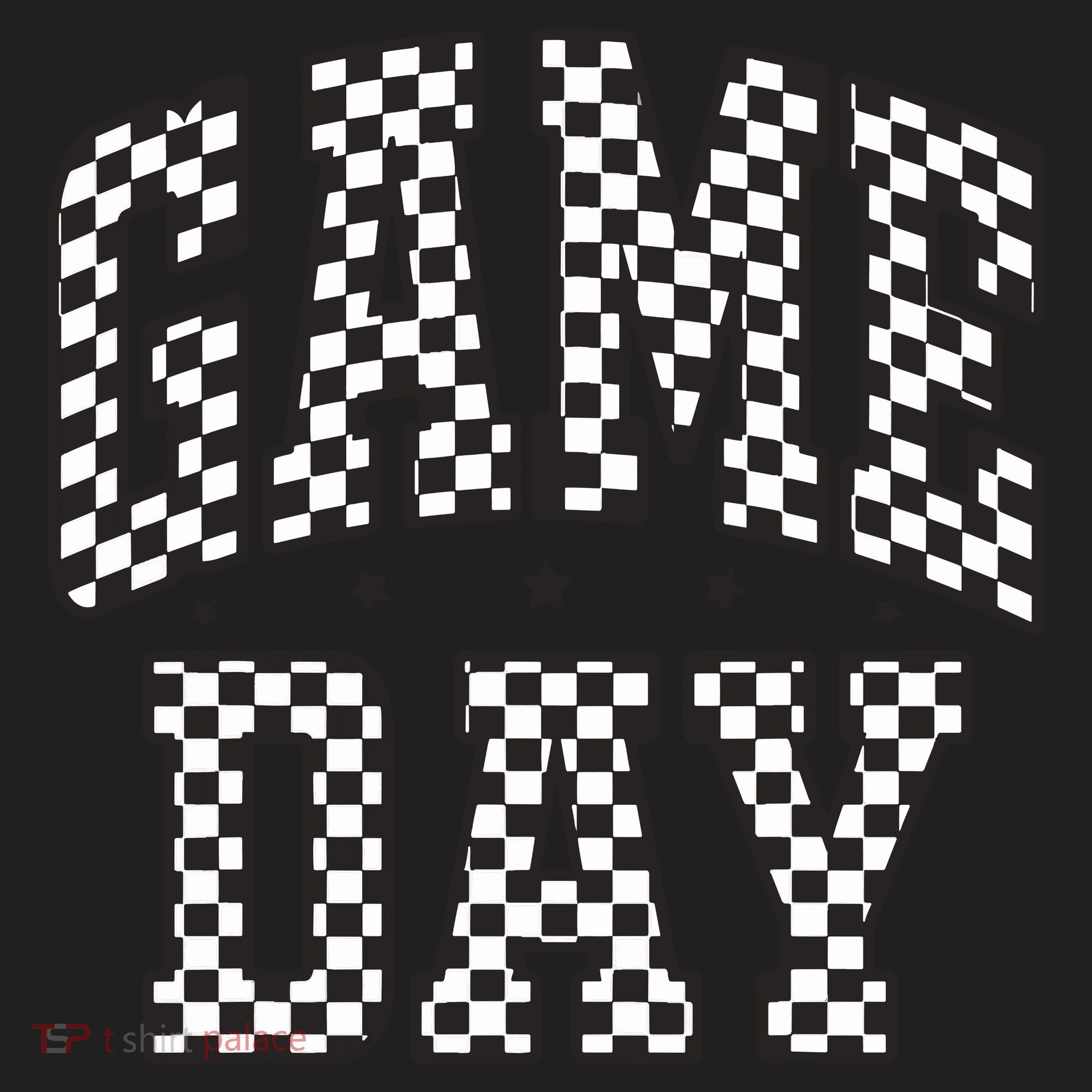 Funny Checkered Game Day Football Black White Gift Women Beanie