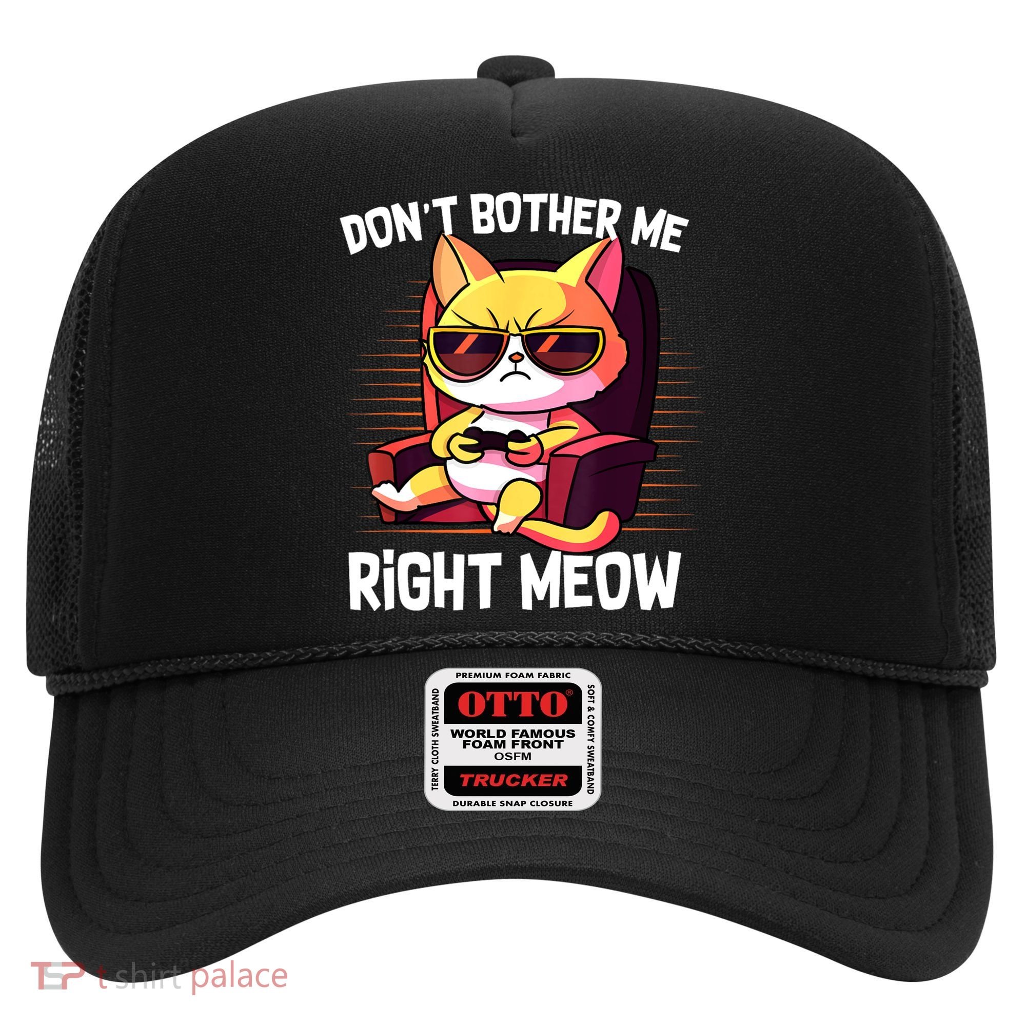 Funny Cat Gamer Don’T Bother Me Right Meow Video Games Lover Hat