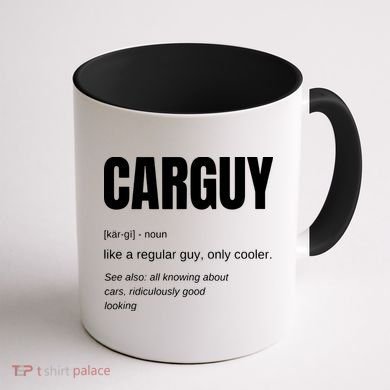 Funny Car Guy Gift CARGUY Definition Coffee Mug back