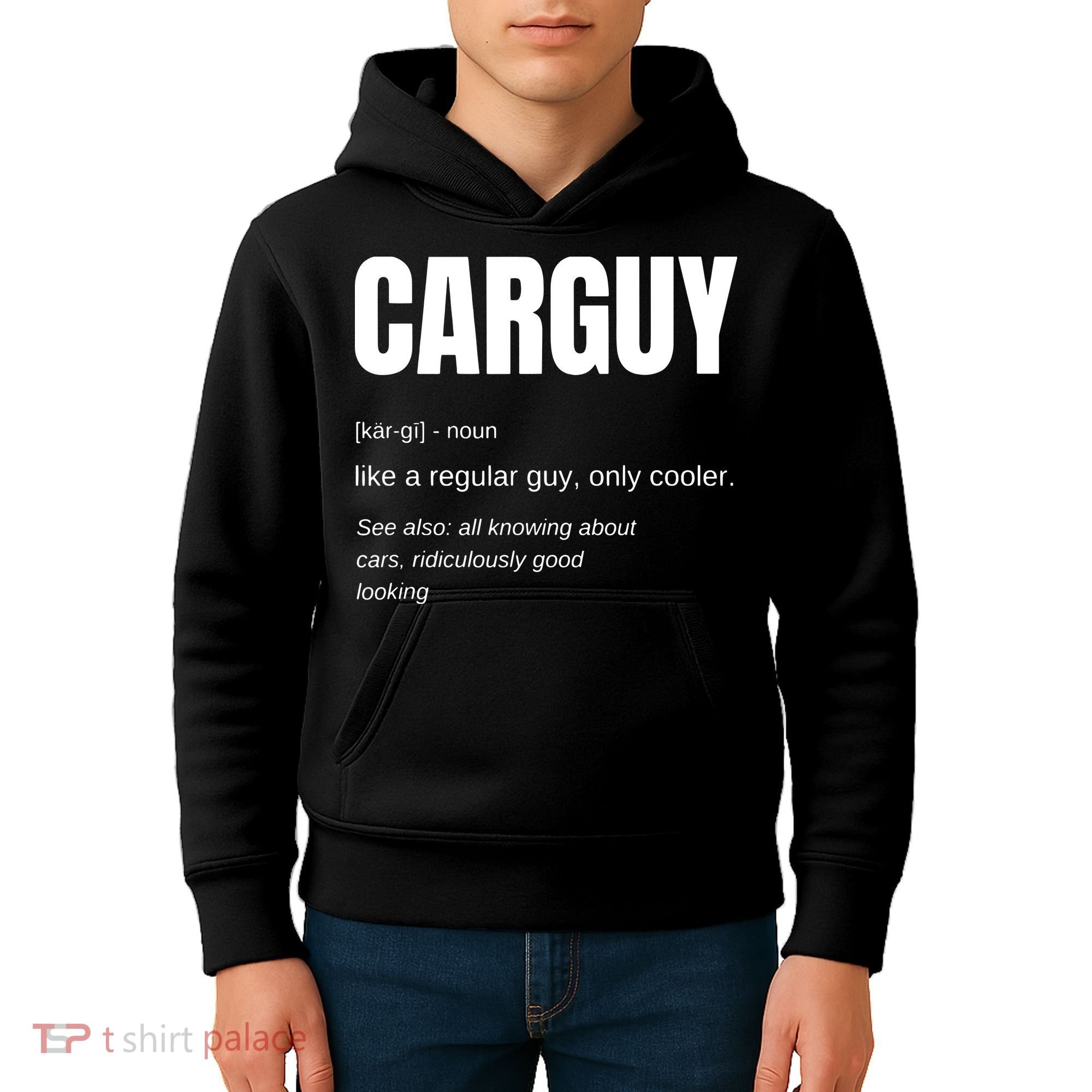 Funny Car Guy Gift CARGUY Definition Kids Hoodie