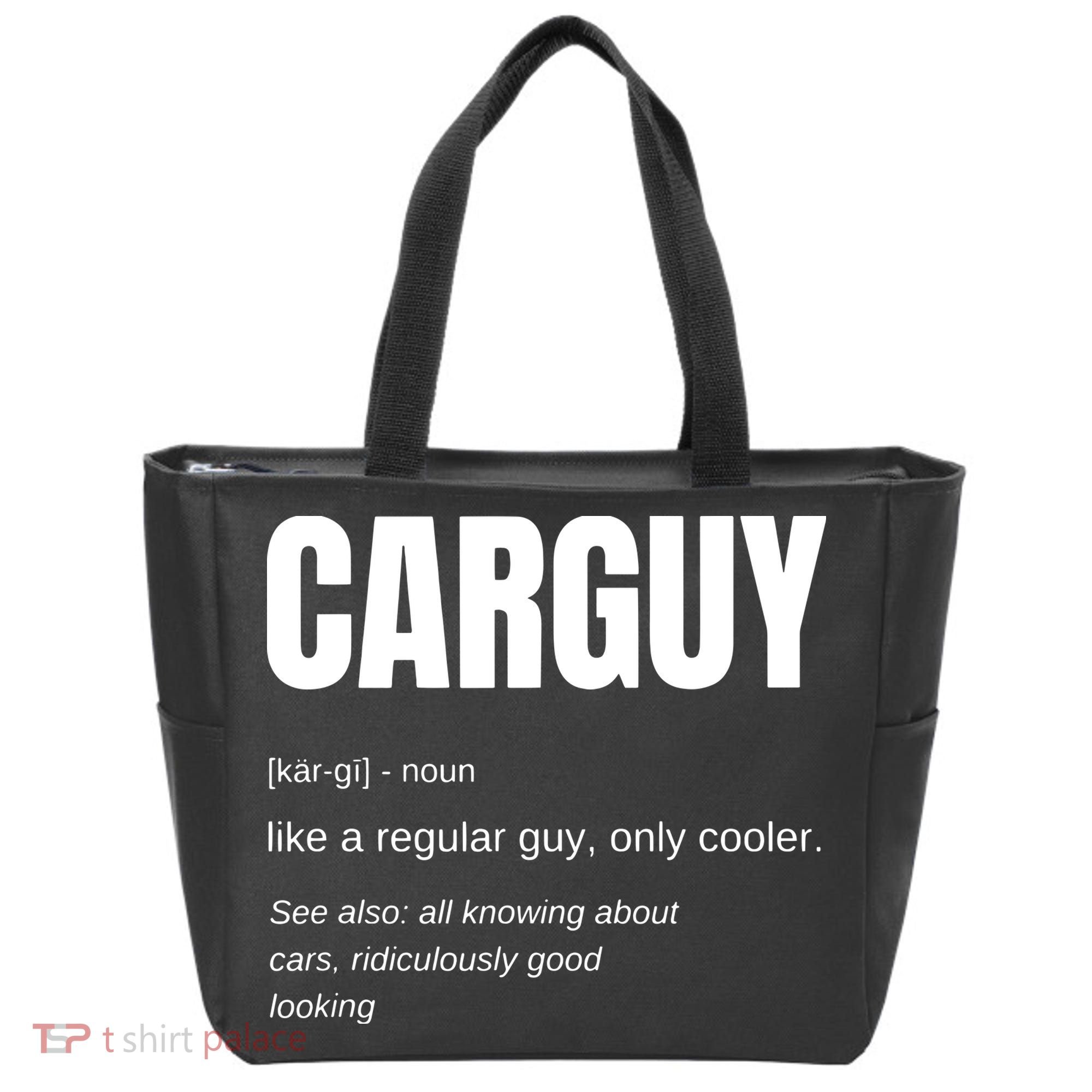 Funny Car Guy Gift CARGUY Definition Tote Bag