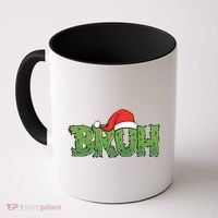 Funny Christmas Grinch Bruh Coffee Mug thumb 0