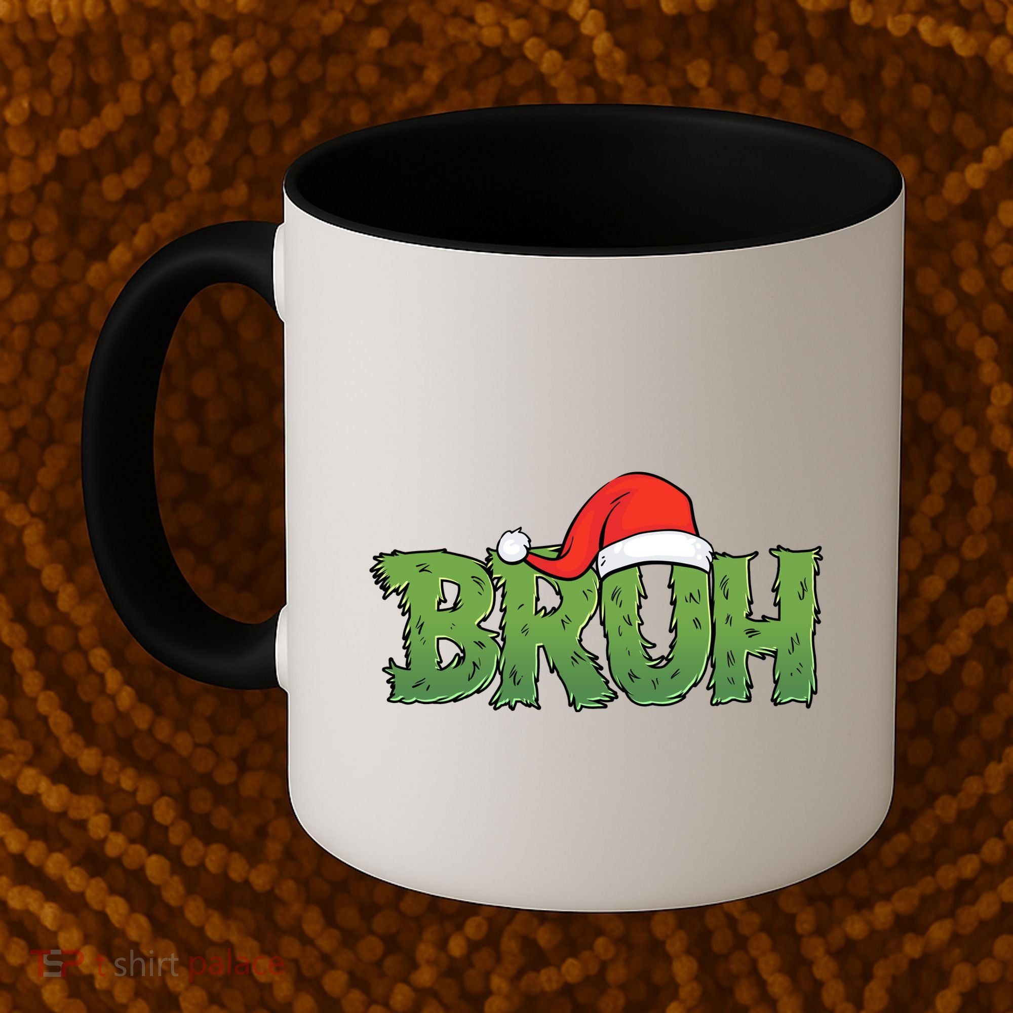 Funny Christmas Grinch Bruh Coffee Mug