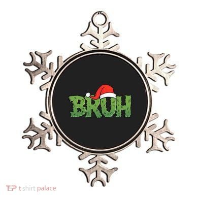 Funny Christmas Grinch Bruh Ornament