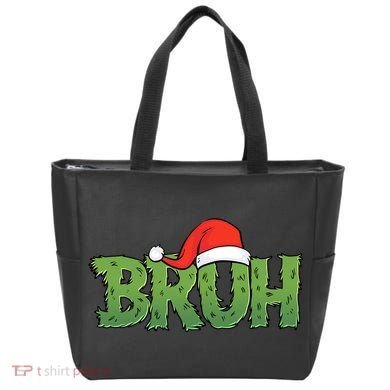 Funny Christmas Grinch Bruh Tote Bag