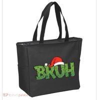Funny Christmas Grinch Bruh Tote Bag thumb 2