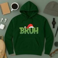 Funny Christmas Grinch Bruh Hoodie thumb 3