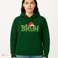 Funny Christmas Grinch Bruh Hoodie thumb 5