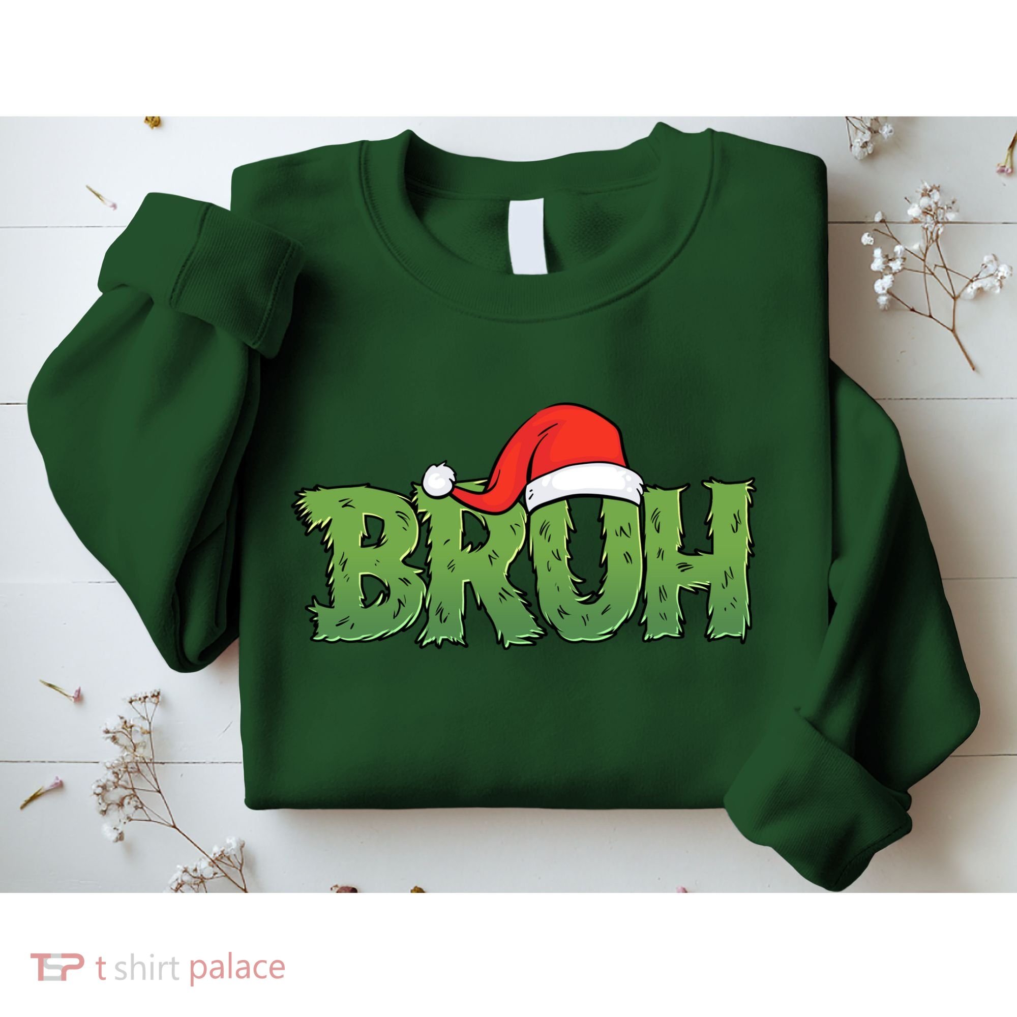 Funny Christmas Grinch Bruh Sweatshirt
