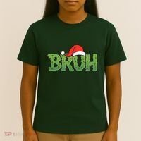 Funny Christmas Grinch Bruh T-Shirt thumb 4