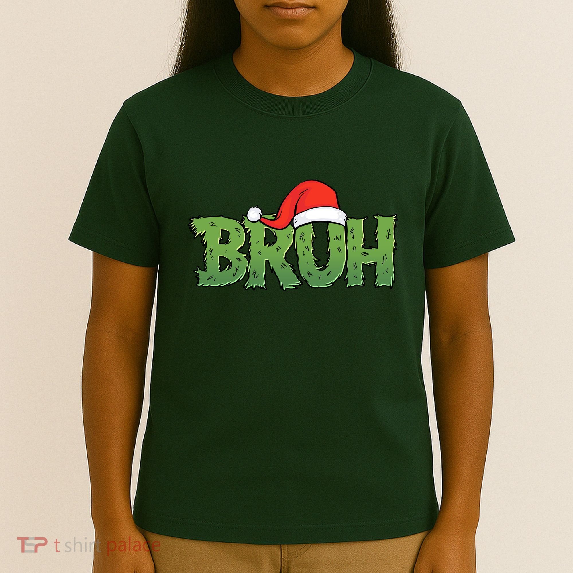 Funny Christmas Grinch Bruh T-Shirt