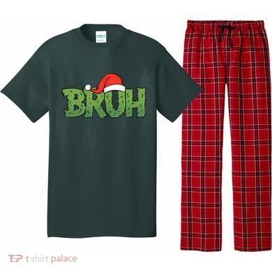 Funny Christmas Grinch Bruh Pajama Set
