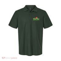 Funny Christmas Grinch Bruh Polo thumb 0