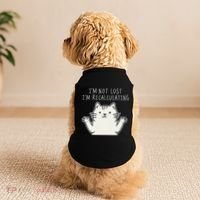 Funny Cat Gpsinspired Joke I’M Not Lost I’M Recalculating Doggie Tank thumb 2
