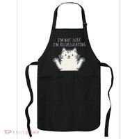 Funny Cat Gpsinspired Joke I’M Not Lost I’M Recalculating Apron thumb 0