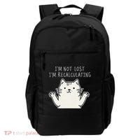 Funny Cat Gpsinspired Joke I’M Not Lost I’M Recalculating Backpack thumb 0