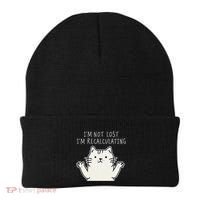 Funny Cat Gpsinspired Joke I’M Not Lost I’M Recalculating Beanie thumb 0