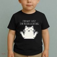 Funny Cat Gpsinspired Joke I’M Not Lost I’M Recalculating Toddler T-Shirt thumb 2