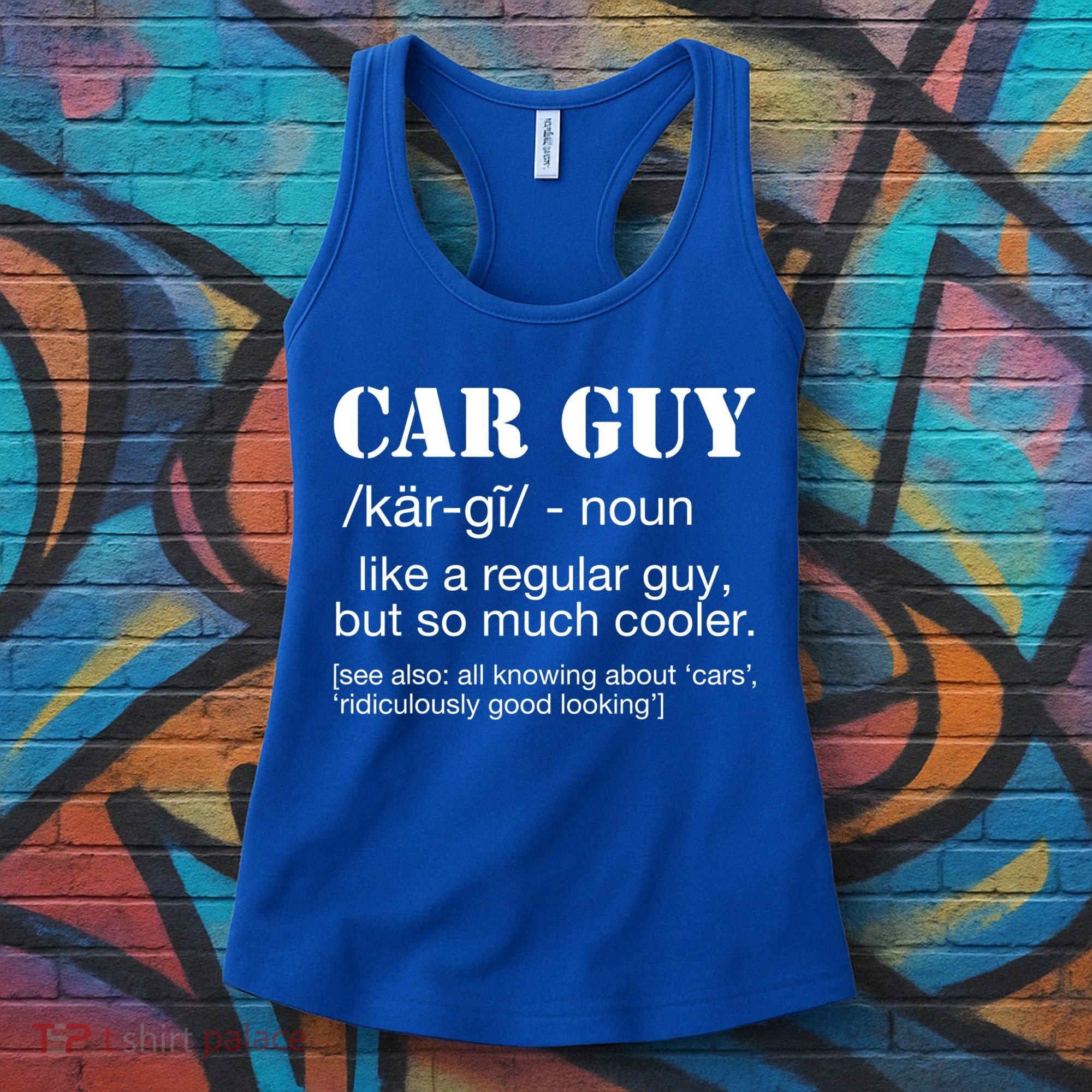 Funny Car Guy Cars Lover Racing Mechanics Car Guy Definition Meaningful Gift Women's Tank Top