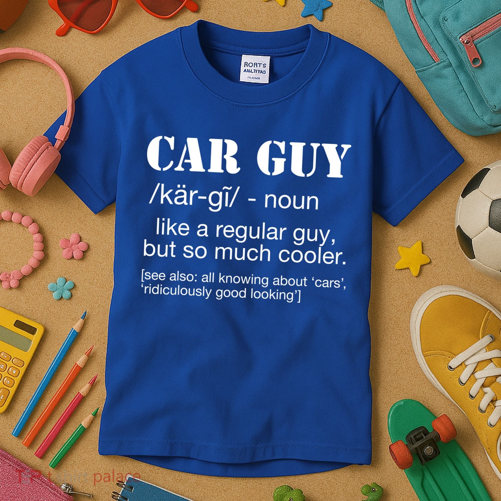 Funny Car Guy Cars Lover Racing Mechanics Car Guy Definition Meaningful Gift Kids T-Shirt