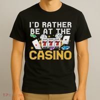 Funny Casino Gambling Art Women Las Vegas Slot Machine T-Shirt thumb 3