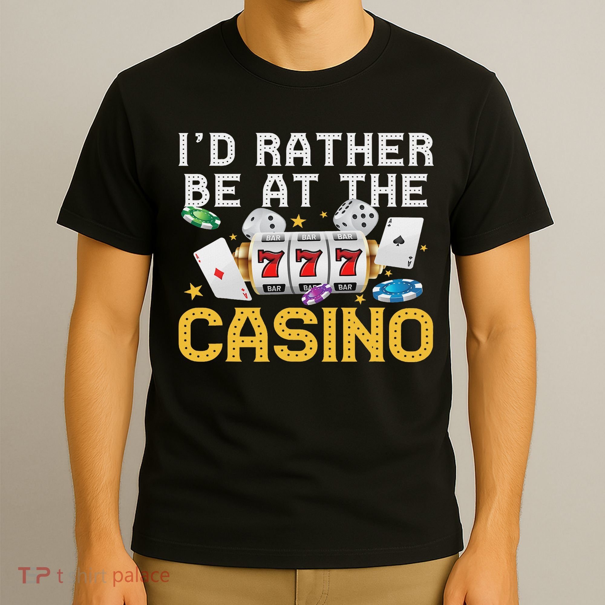 Funny Casino Gambling Art Women Las Vegas Slot Machine T-Shirt