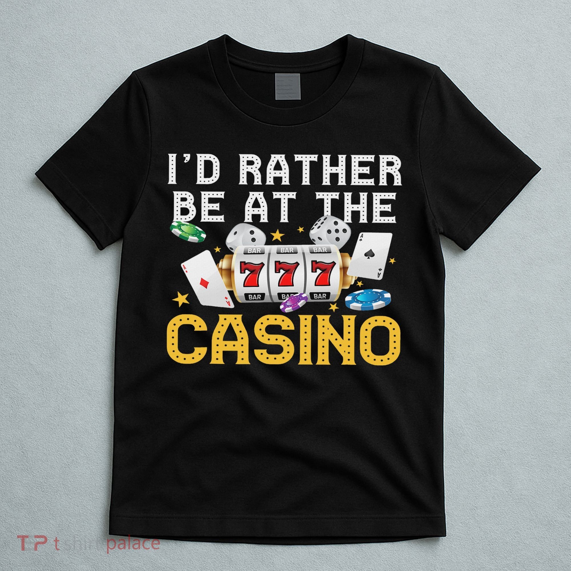 Funny Casino Gambling Art Women Las Vegas Slot Machine T-Shirt