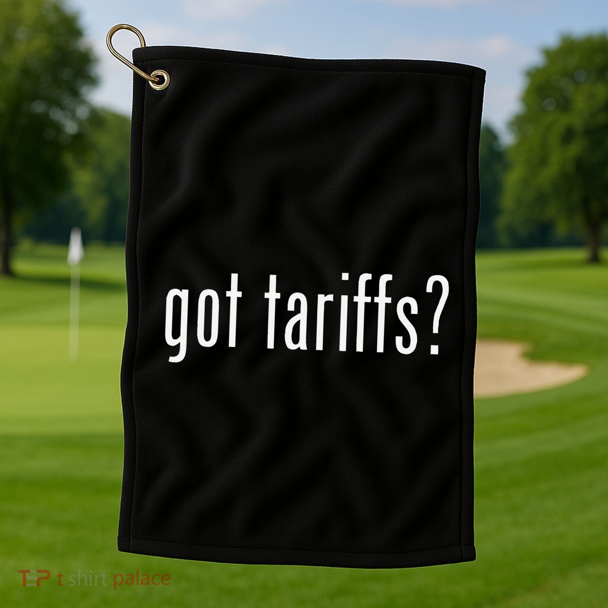 Funny Classic Got Tariffs Retro Golf Towel