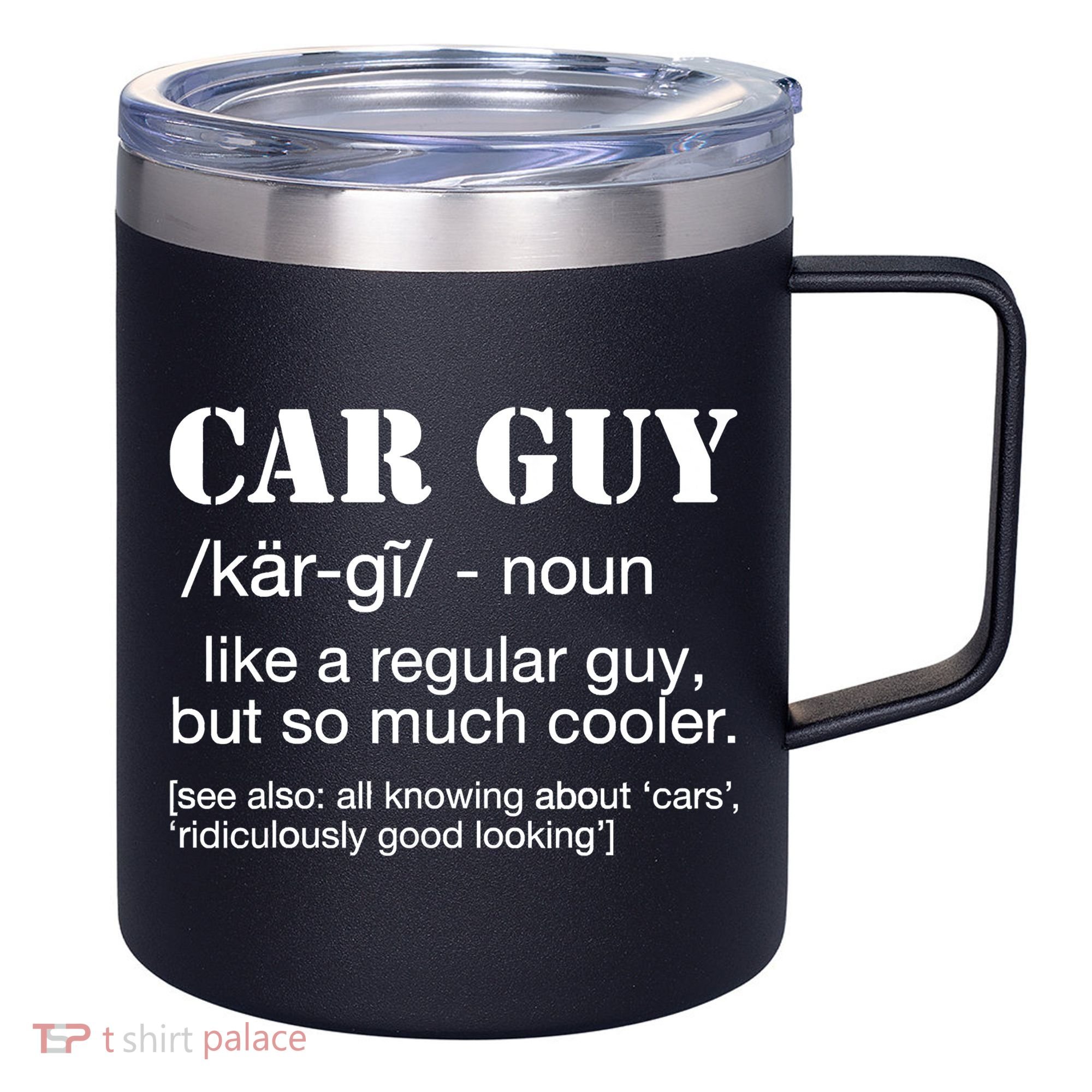 Funny Car Guy Cars Lover Racing Mechanics Car Guy Definition 12oz Stainless Steel Coffee Mug
