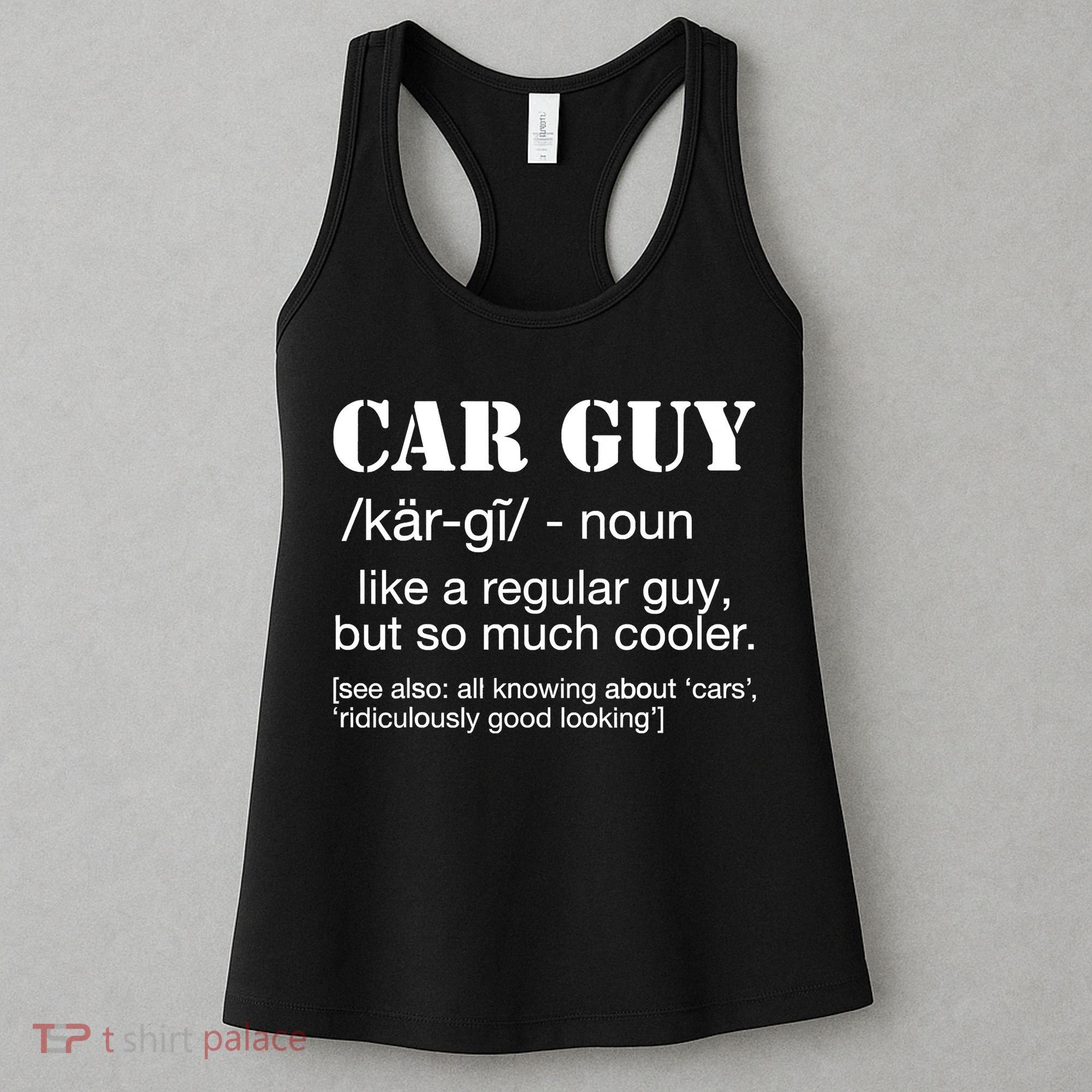 Funny Car Guy Cars Lover Racing Mechanics Car Guy Definition Women's Tank Top