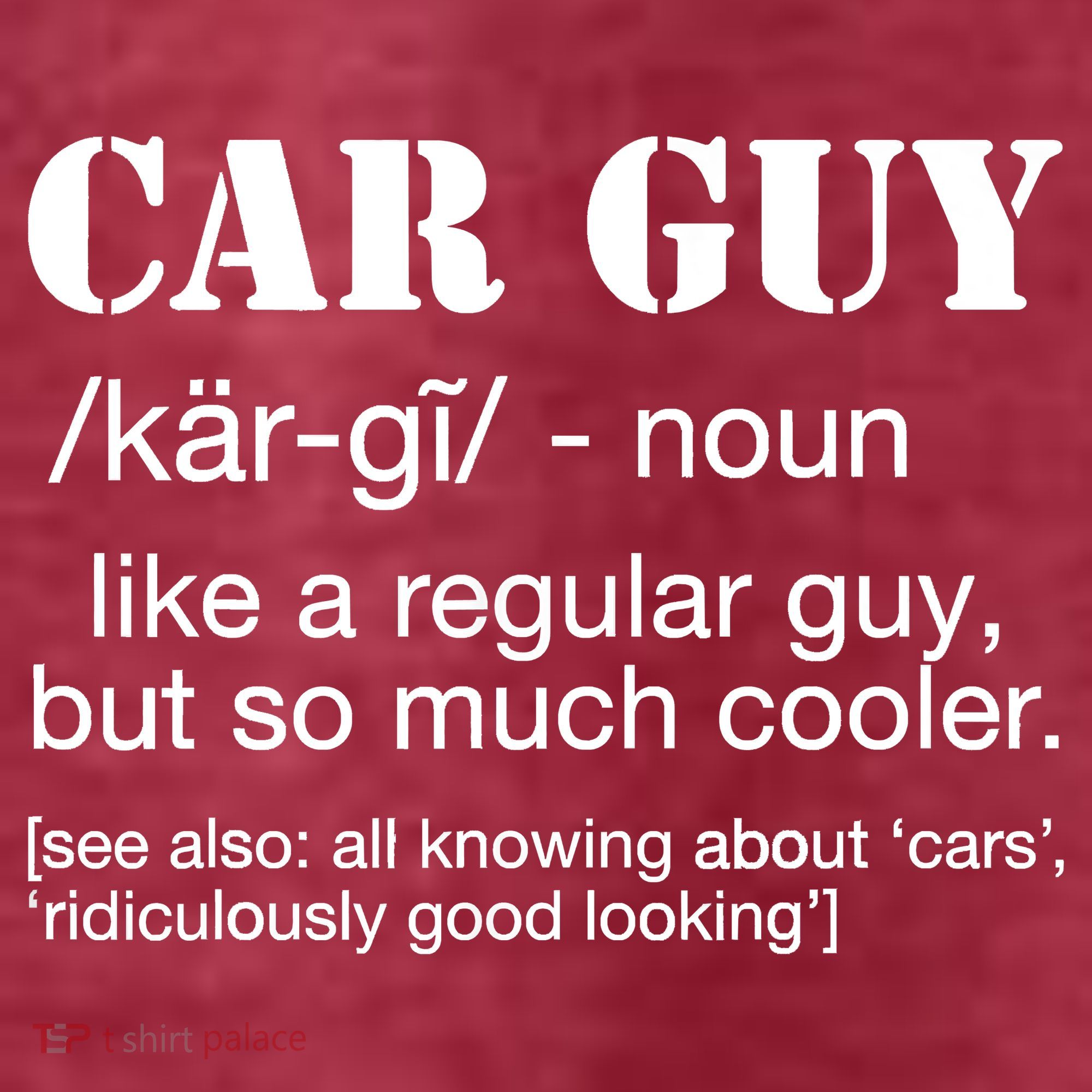 Funny Car Guy Cars Lover Racing Mechanics Car Guy Definition T-Shirt