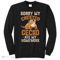 Fun Crested Gecko Eyelash Lizard Boy Girl Herpetologist Sweatshirt thumb 0