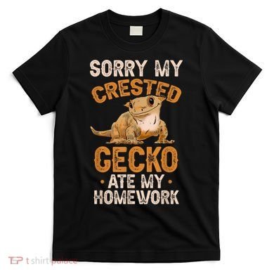 Fun Crested Gecko Eyelash Lizard Boy Girl Herpetologist T-Shirt