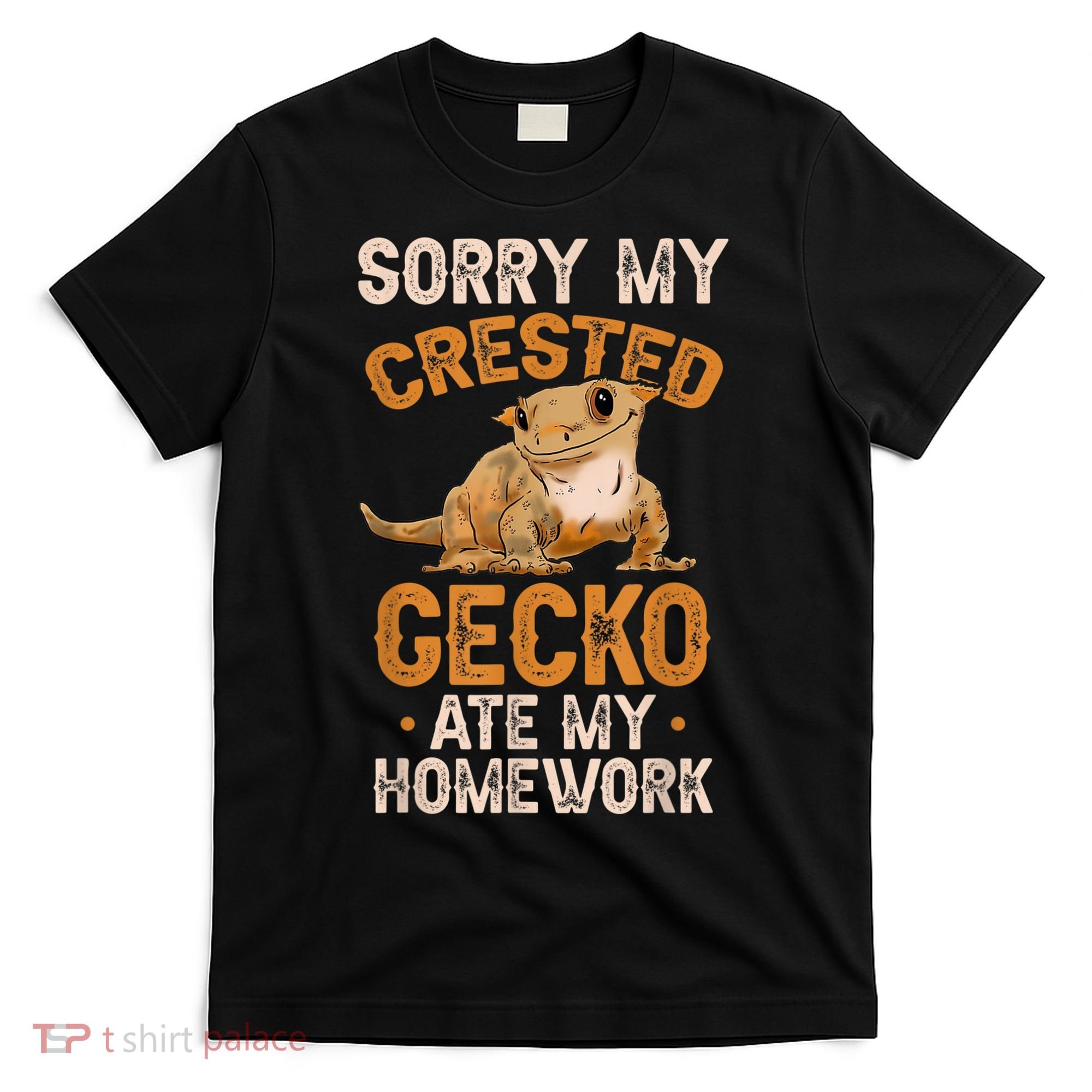 Fun Crested Gecko Eyelash Lizard Boy Girl Herpetologist T-Shirt