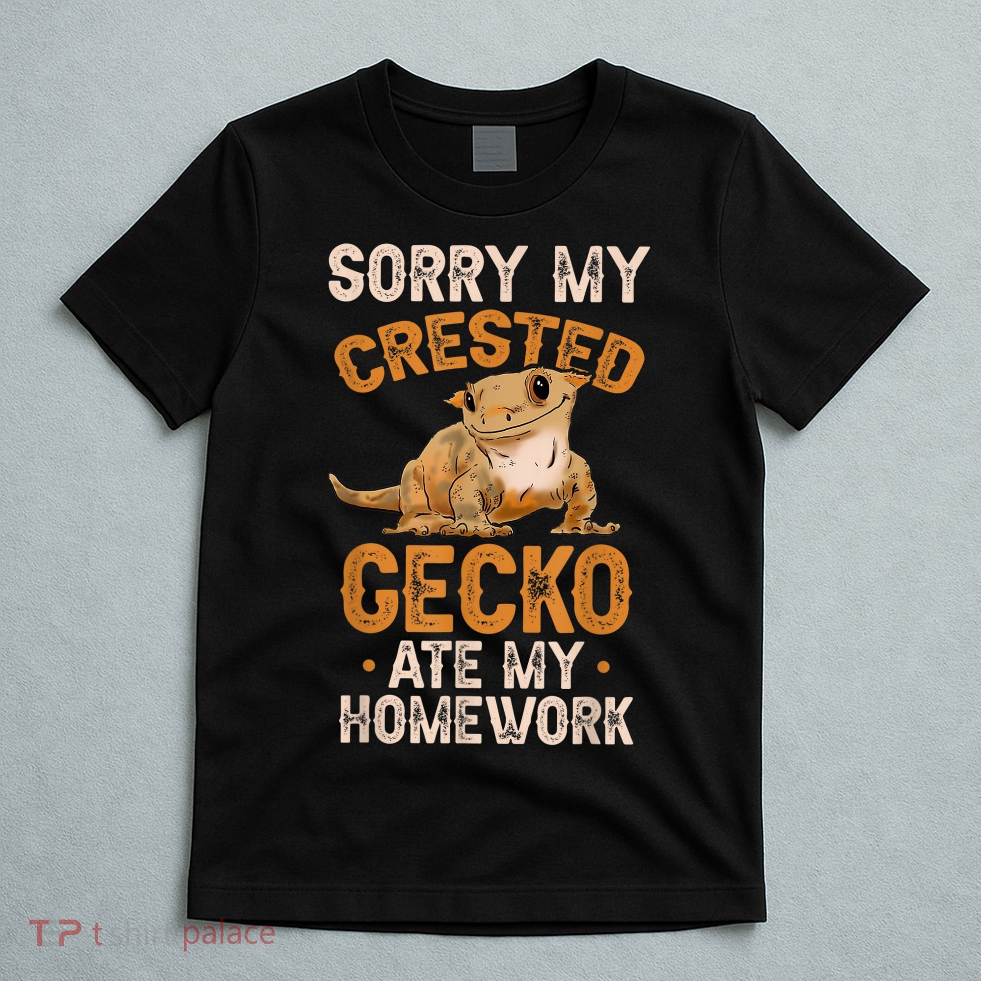 Fun Crested Gecko Eyelash Lizard Boy Girl Herpetologist T-Shirt
