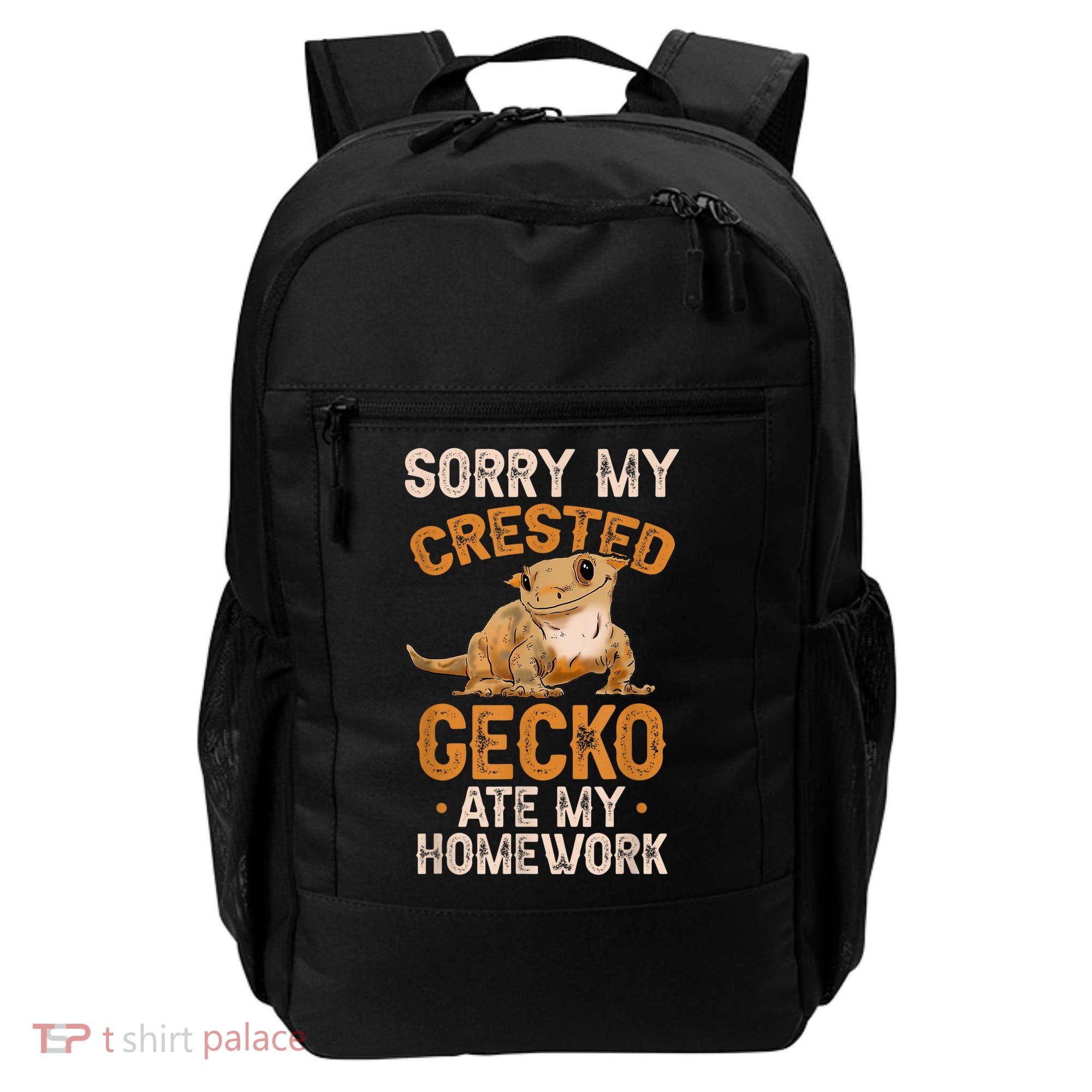 Fun Crested Gecko Eyelash Lizard Boy Girl Herpetologist Backpack